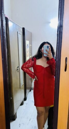 Crimson Lace Mini Dress photo review