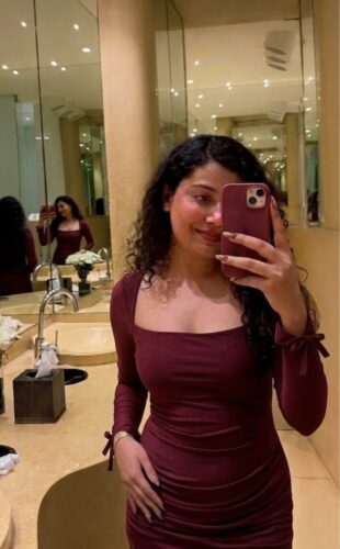 Bordeaux Sculpted Midi Dress photo review