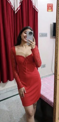 Crimson Lace Mini Dress photo review