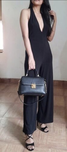 Noir Deep-Plunge Jumpsuit photo review